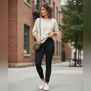 MM Lafleur Harrington High Rise Black Leggings/Pants Confort Luxury Womens Sz 10